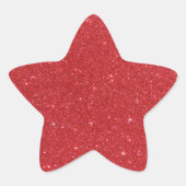 Sticker Étoile Paillettes rouges (Devant)