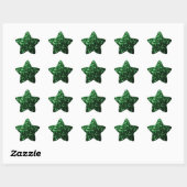 Sticker Étoile Paillettes vert foncé fausses (Feuille)