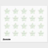 Sticker Étoile Paillettes vertes points dorés Glitz (Feuille)