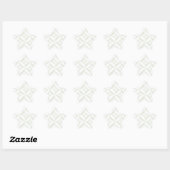 Sticker Étoile Pale Gray Geometric Deco Cube Pattern (Feuille)