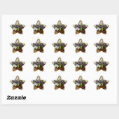 Sticker Étoile Panier de Noël (Feuille)