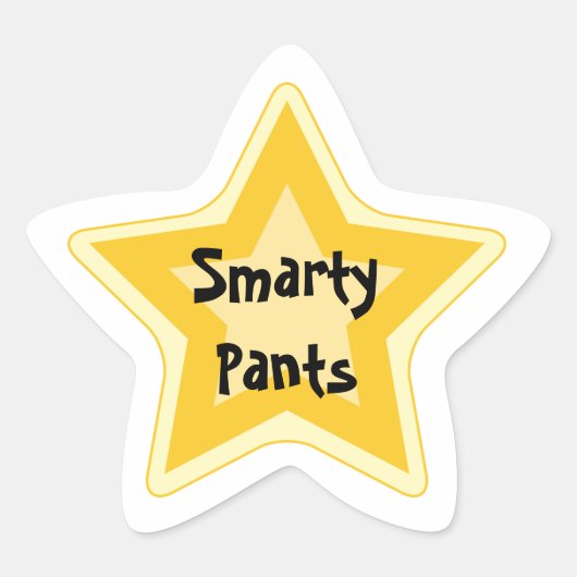 Sticker Étoile Pantalon Smarty - Sarcastic Gold Star Awards (Devant)
