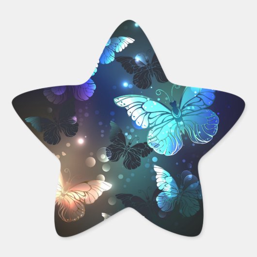 Sticker Étoile Papillon de nuit (Devant)