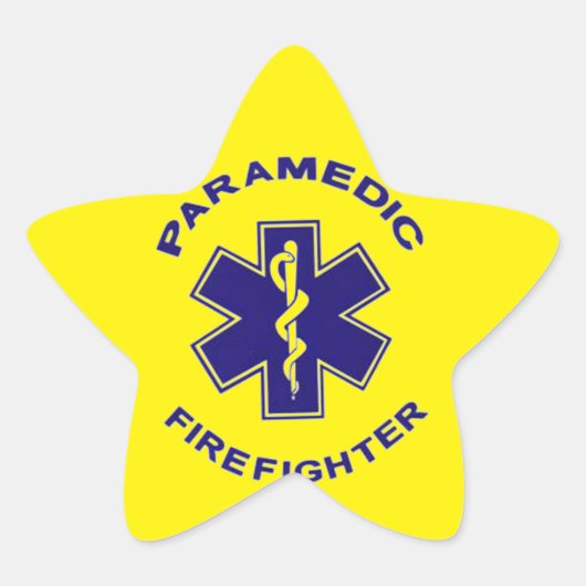 Sticker Étoile Paramedic du pompier (Devant)