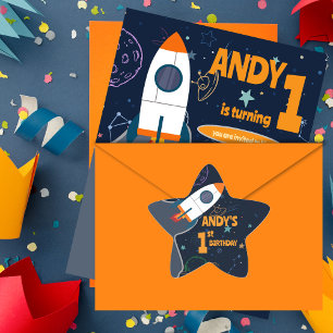 Sticker Étoile Partie d'anniversaire de l'espace extra-atmosphéri