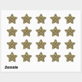 Sticker Étoile parties scintillant à cravate (Feuille)