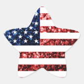 Sticker Étoile PARTIES SCINTILLANT américaines drapeau rouge bleu (Devant)