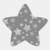 Sticker Étoile Parties scintillant argent scintille Étoiles motif (Devant)