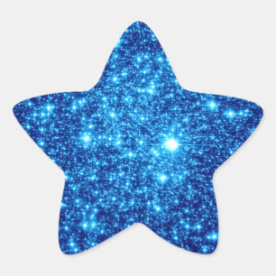 Sticker Étoile Parties scintillant Astral Bleu