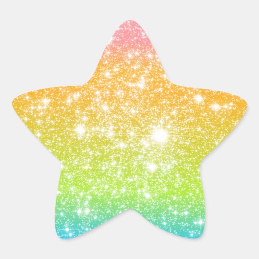 Sticker Étoile Parties scintillant astrale Pastel Rainbow (Devant)