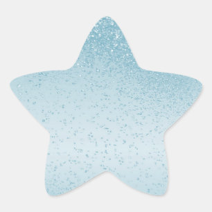Sticker Étoile Parties scintillant Bleu Bébé