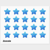 Sticker Étoile Parties scintillant bleues Étincelles Texture (Feuille)