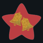 Sticker Étoile Parties scintillant Christmas Bells<br><div class="desc">🎄 🎄 🎄 Découvrez le reste de la collection de Noël Happy Planet Parties pour rendre cette saison festive magique 🎄 🎄</div>