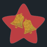 Sticker Étoile Parties scintillant Christmas Bells<br><div class="desc">🎄 🎄 🎄 Découvrez le reste de la collection de Noël Happy Planet Parties pour rendre cette saison festive magique 🎄 🎄</div>