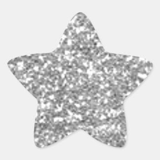 Sticker Étoile Parties scintillant en argent Faux