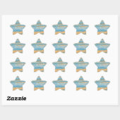 Sticker Étoile Parties scintillant Gold Blue Abstrait (Feuille)
