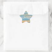 Sticker Étoile Parties scintillant Gold Blue Abstrait (Sac)