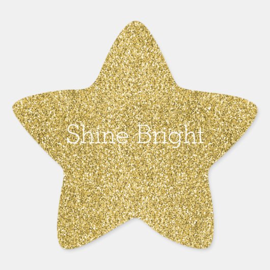 Sticker Étoile Parties scintillant Gold Glitzy (Devant)