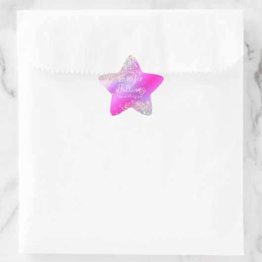 Sticker Étoile Parties scintillant Holographique moderne Faux Foi (Sac)