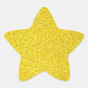 Sticker Étoile Parties scintillant jaune or étincelle Mariage Ann