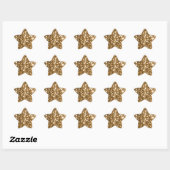 Sticker Étoile Parties scintillant Look Solid Or Sparkle (Feuille)