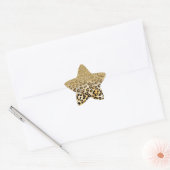 Sticker Étoile Parties scintillant moderne Leopard Motif Gold  Om (Enveloppe)