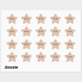Sticker Étoile Parties scintillant Or Flush Peach (Feuille)