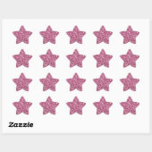 Sticker Étoile Parties scintillant rose brillant (Feuille)