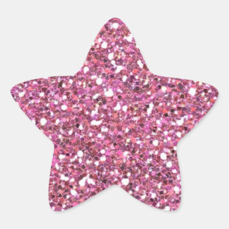 Sticker Étoile Parties scintillant rose brillant