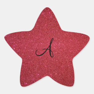 Sticker Étoile Parties scintillant rouge