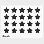Sticker Étoile Parties scintillant Stars2 - Noir argenté (Feuille)