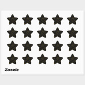 Sticker Étoile Parties scintillant Stars3 - Noir Or (Feuille)