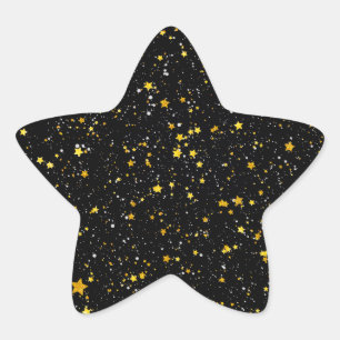 Sticker Étoile Parties scintillant Stars3 - Noir Or