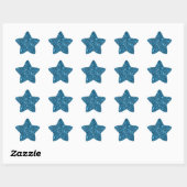 Sticker Étoile Parties scintillant turquoise (Feuille)