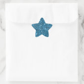 Sticker Étoile Parties scintillant turquoise (Sac)
