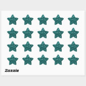 Sticker Étoile Parties scintillant Turquoise chic Faux (Feuille)