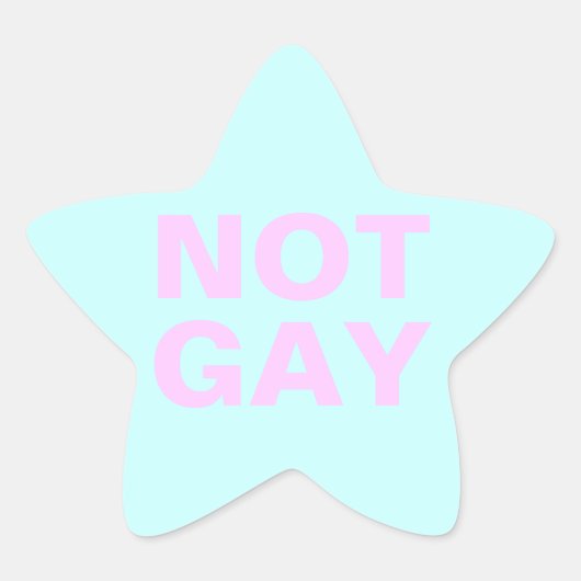 Sticker Étoile pas gay (Devant)