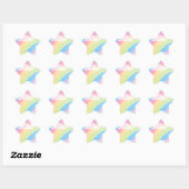 Sticker Étoile Pastel Rainbow (Feuille)