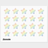 Sticker Étoile Pastel Rainbow Stars Baby shower Simple Moderne (Feuille)