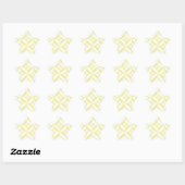 Sticker Étoile Patters de Pale Yellow (Feuille)