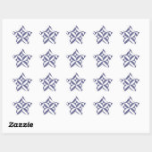 Sticker Étoile Patters Midnight Blue Geometric Deco Cube (Feuille)