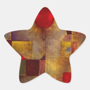 Sticker Étoile Paul Klee Red Balloon Abstrait Art Coloré
