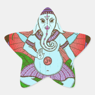 Sticker Étoile Peace Ganesh Dancing