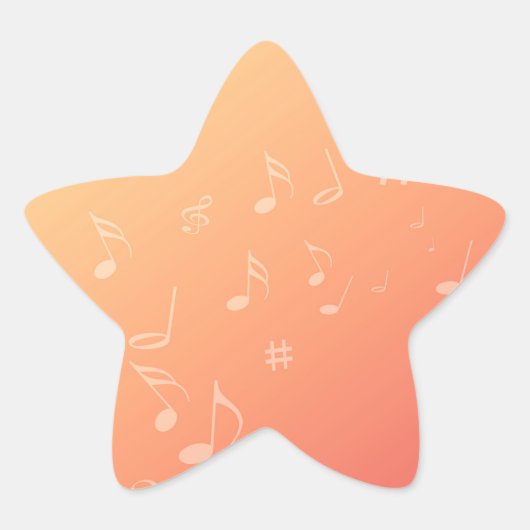 Sticker Étoile Peach Music (Devant)