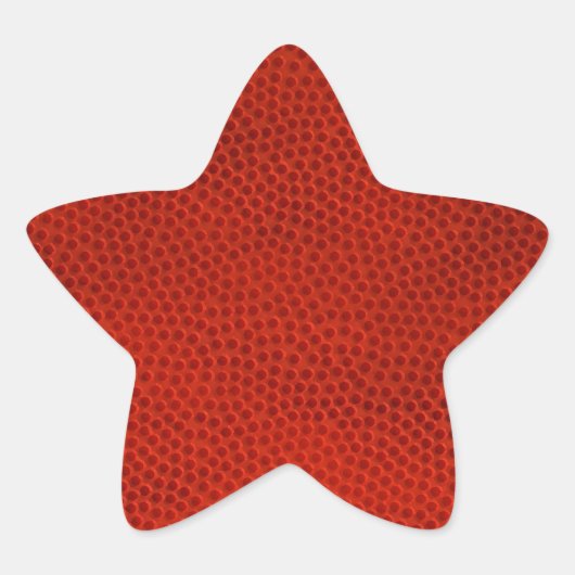 Sticker Étoile Peau de texture de gros plan du basket (Devant)