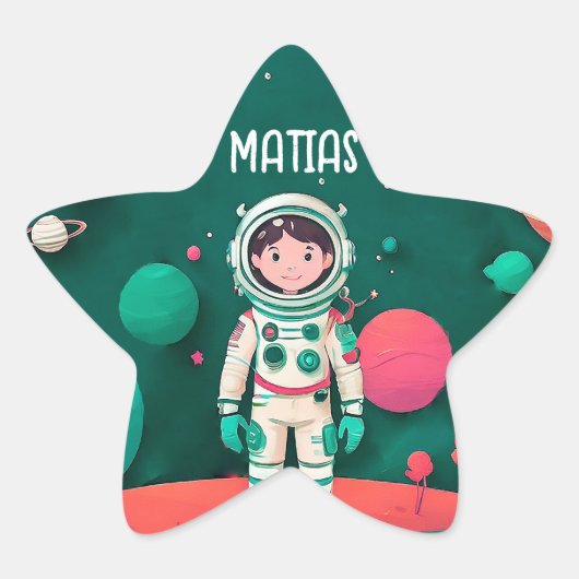 Sticker Étoile Pegatina para cumpleaños personalizada (Devant)