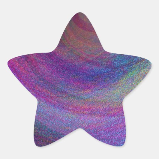 Sticker Étoile Peinture métallique Abstraite simulée (Devant)