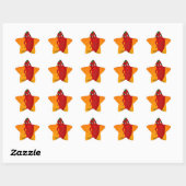 Sticker Étoile Pepper Rouge Diva Puzzle (Feuille)