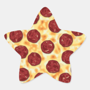 Sticker Étoile Pepperoni Pizza Motif