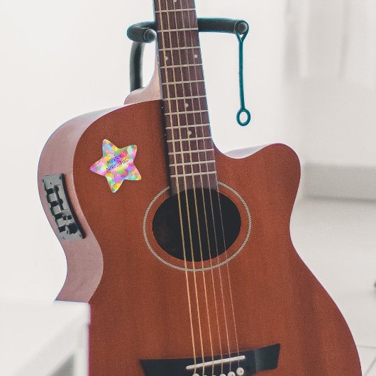 STICKER ÉTOILE PERSONNALISÉ JOYEUX DE COULEUR ÉPARGNÉE NOËL